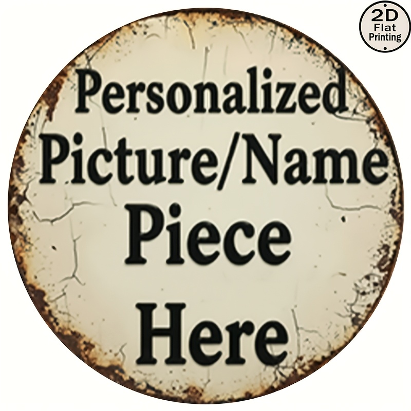 Vintage Collectible Plates - لوحة حائط معدنية دائرية بتصميم عتيق،