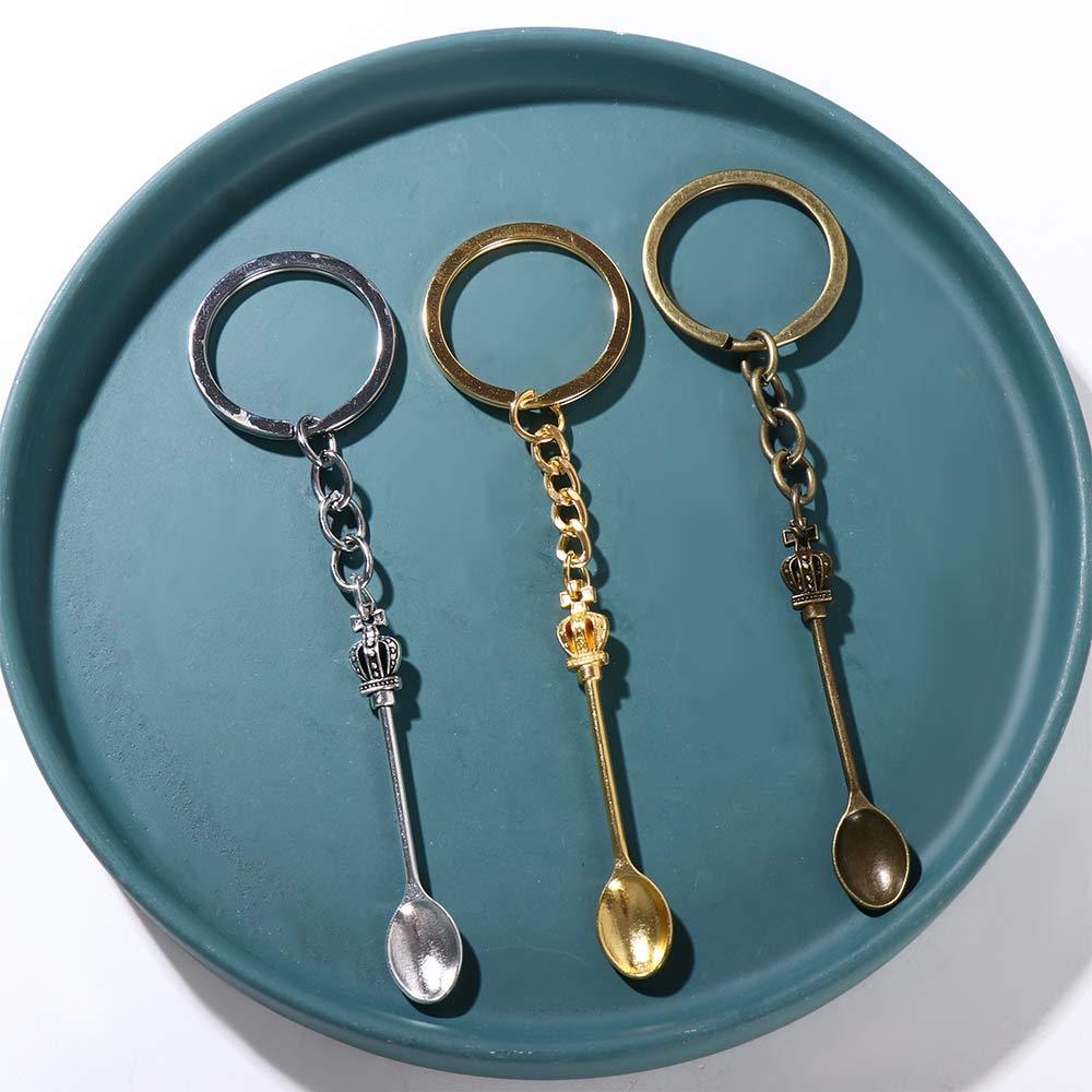 Vintage Collectible Spoons - سلسلة مفاتيح تاج مطبخ عتيقة للرجال