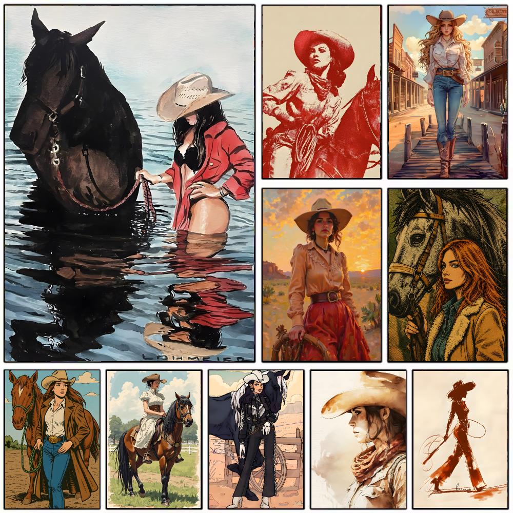Vintage Collectible Posters - ملصق بتصميم مستوحى من ثقافة رعاة