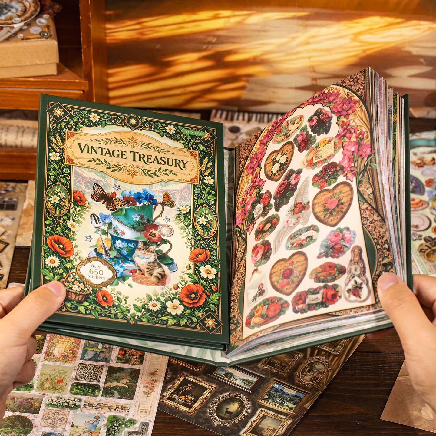 كتاب ملصقات، مجموعة كلاسيكية،  - مراجعة Vintage Collectible Books وسعره
