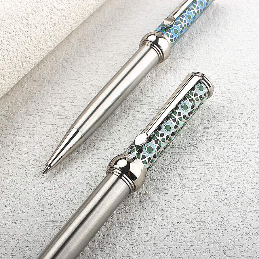 قلم حبر جاف معدني فاخر بنمط طا - مراجعة Vintage Collectible Pens وسعره
